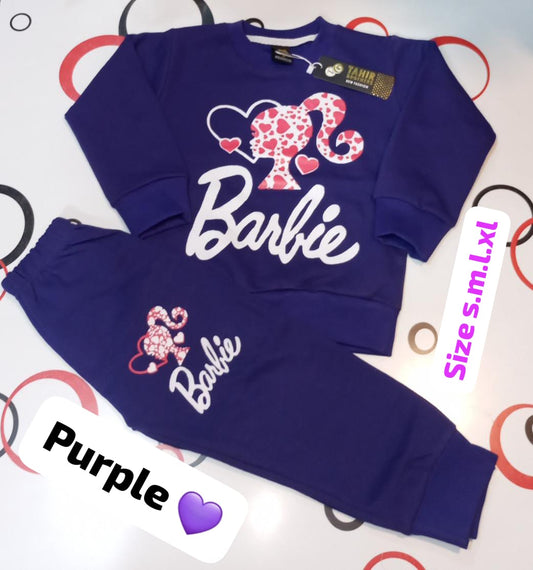 Cozy Barbie Fleece Tracksuit for Kids